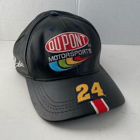 Chase Authentics Leather Jeff Gordon 24 DuPont Cap - Picture 3 of 5